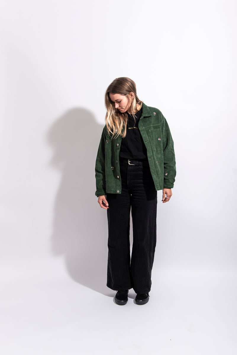 Light green corduroy jacket top