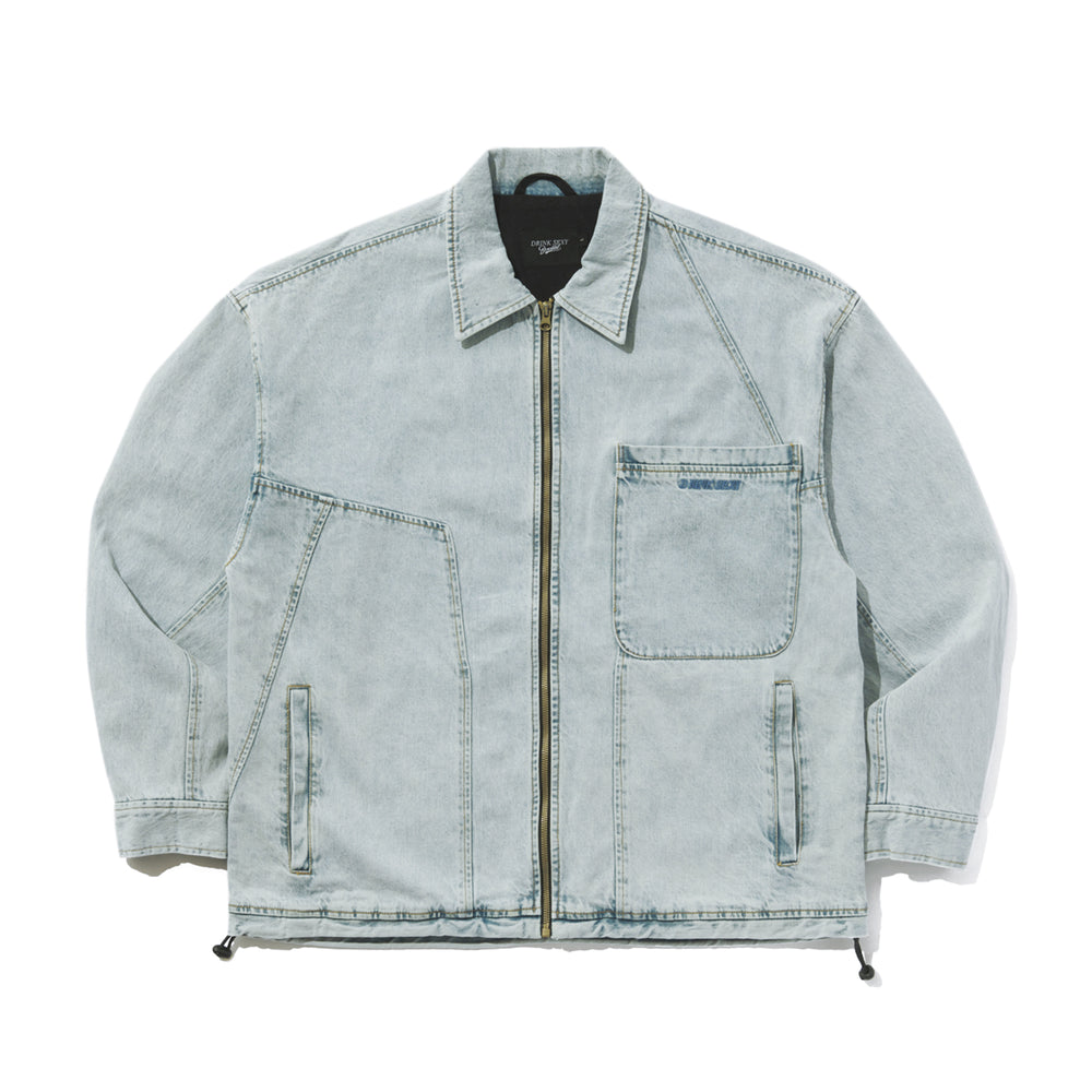 DSXBS WAX REAL DENIM COLLAR JACKET LIGHT BLUE