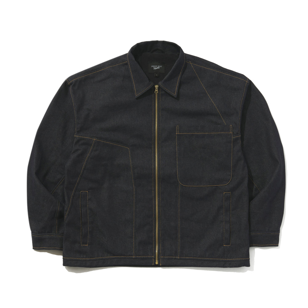 DSXBS WAX REAL DENIM COLLAR JACKET RAW BLUE