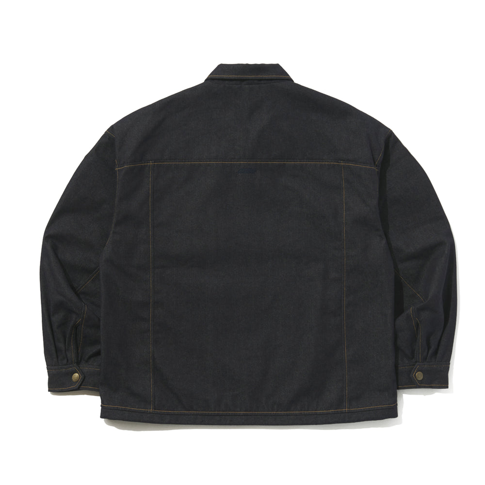 DSXBS WAX REAL DENIM COLLAR JACKET RAW BLUE