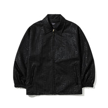 Load image into Gallery viewer, DS X BSRBTT Cracked Leather Snow Jacket Black