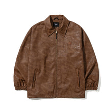 Load image into Gallery viewer, DS X BSRBTT Cracked Leather Snow Jacket Brown