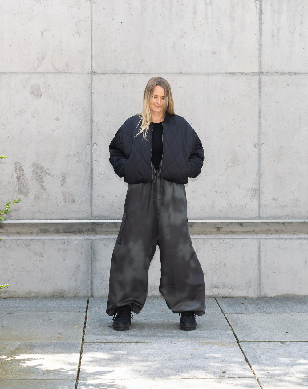 Black Washed Out Cargo Gore-flex Pants