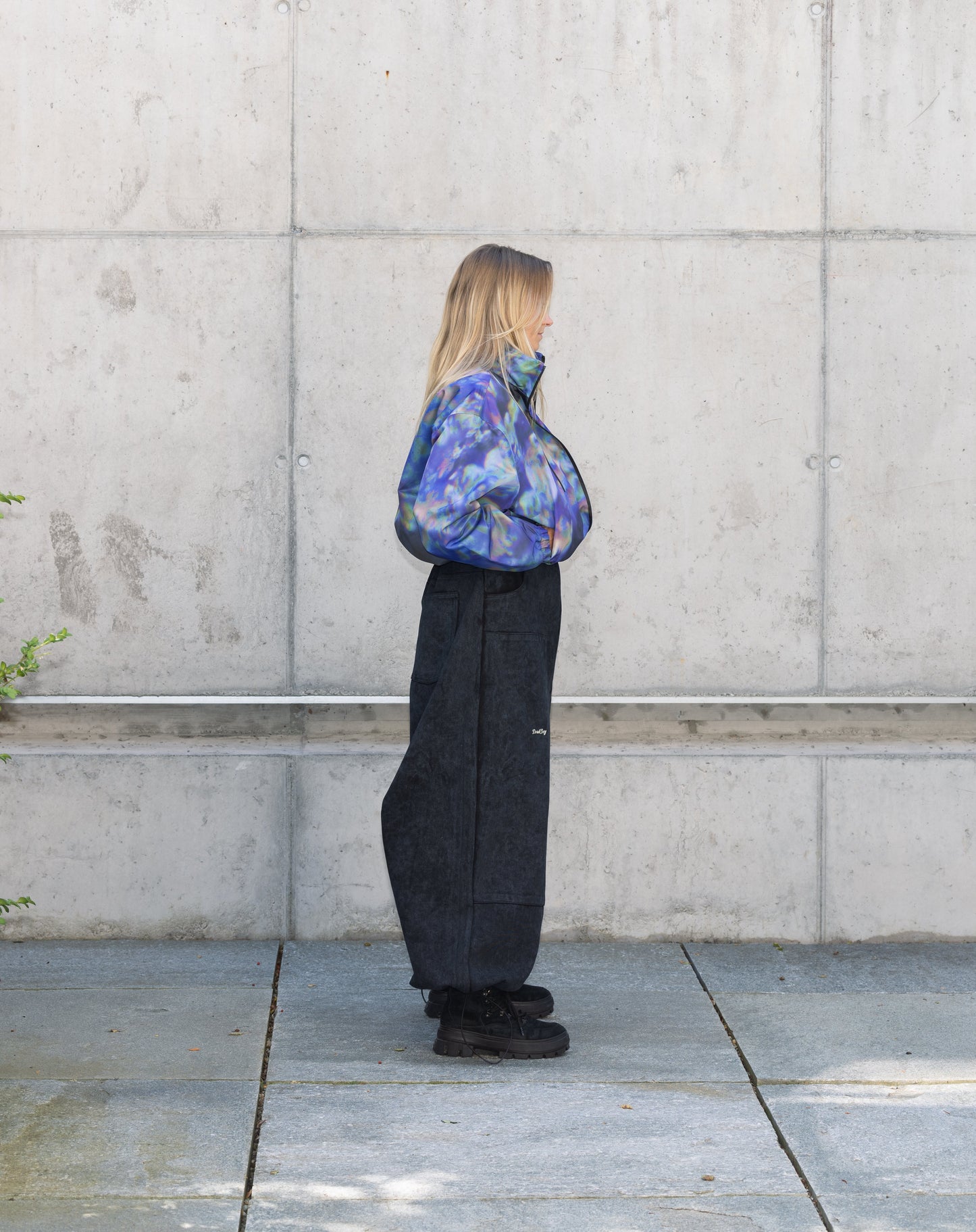 Black Washed Double Knees