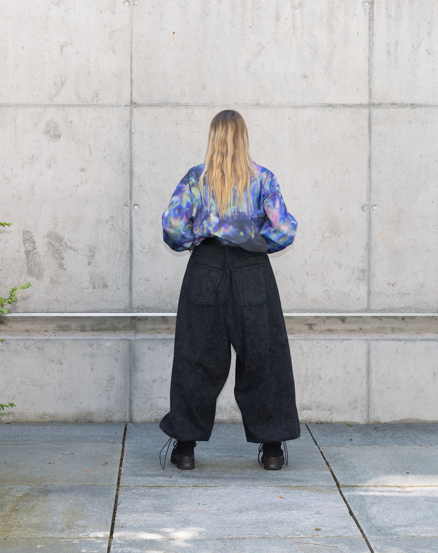 Black Washed Double Knees