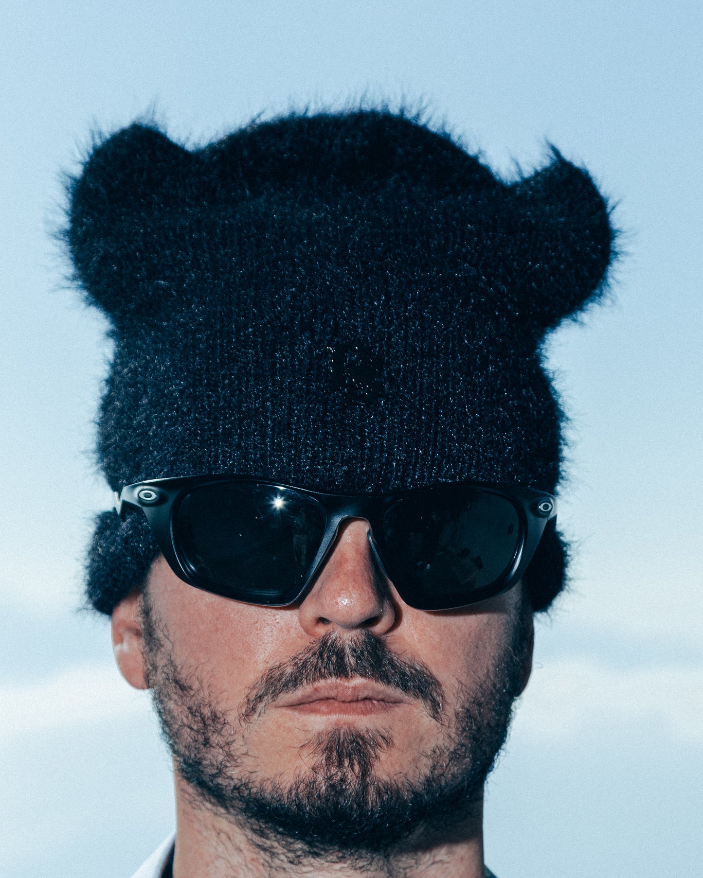 Black Furry Beanie