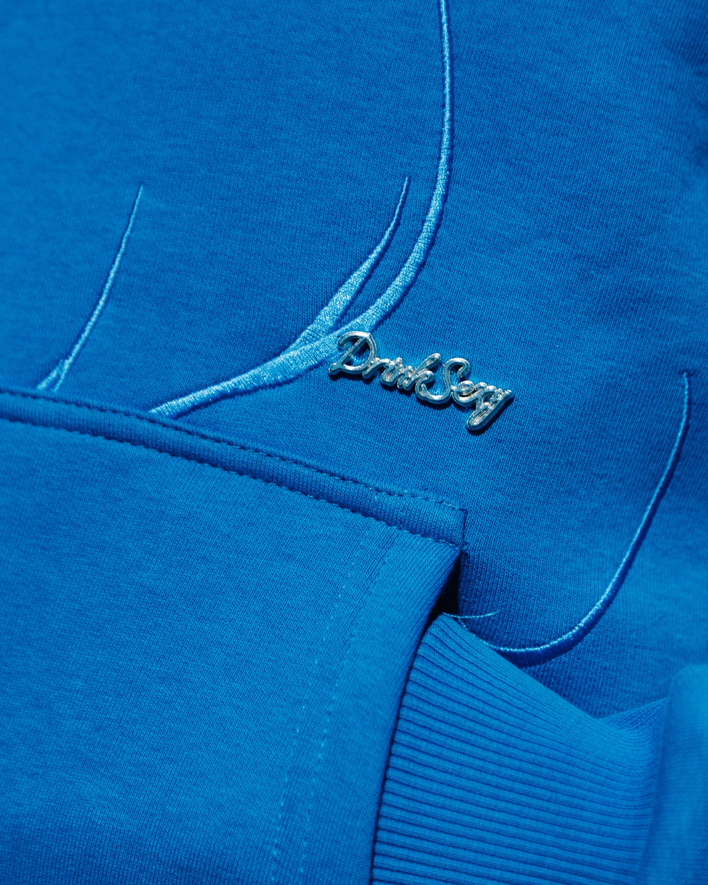 Blue Heavyweight Kittats Embroidered Hoodie