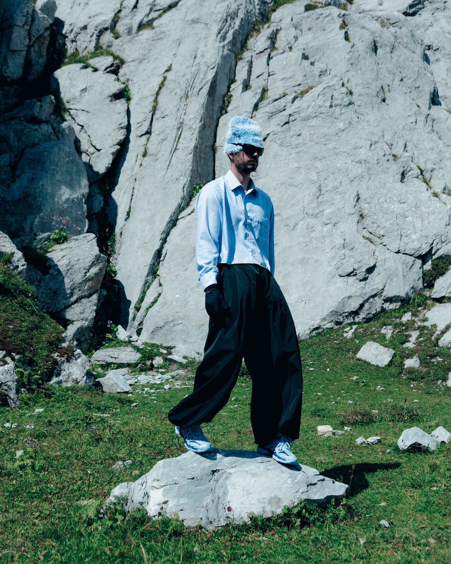 Black Technical Gore-Flex Pleated Pant