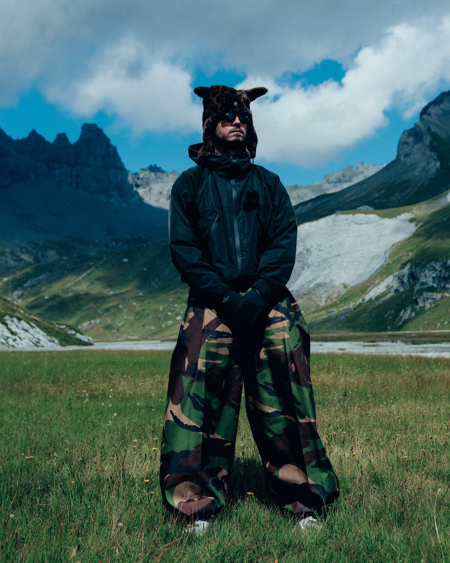 Tiger Green Camo Technical Gore-Flex Pleated Pant