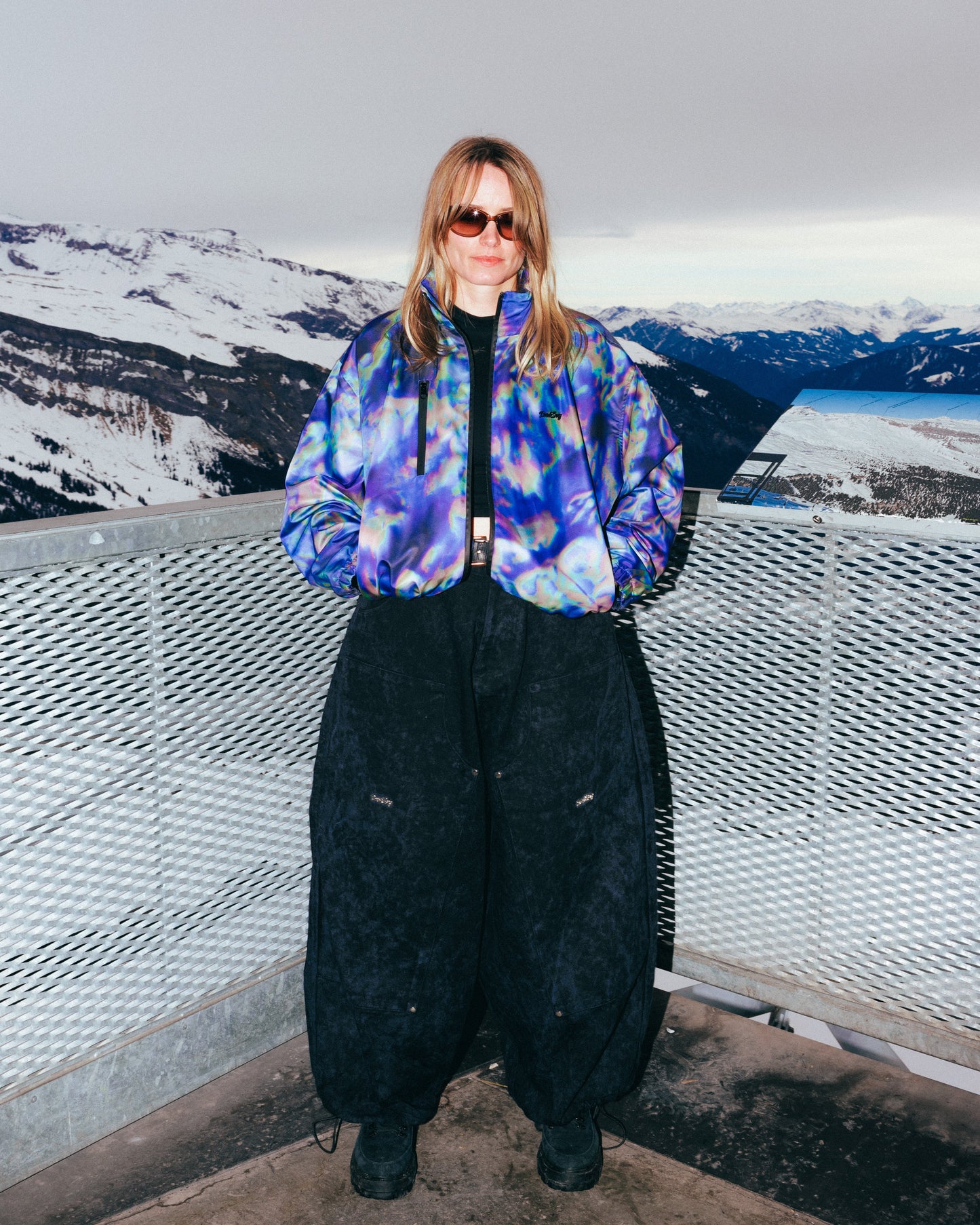 Black Washed Double Knees