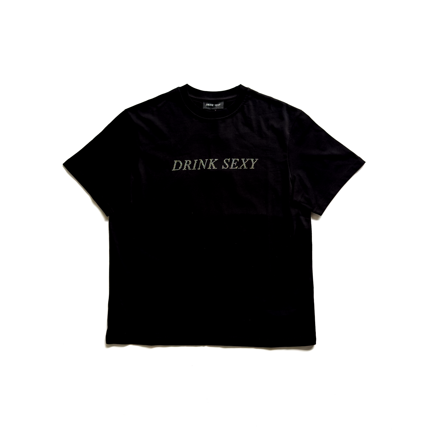 Black Heavyweight ''Drink Sexy Rhinestones'' T