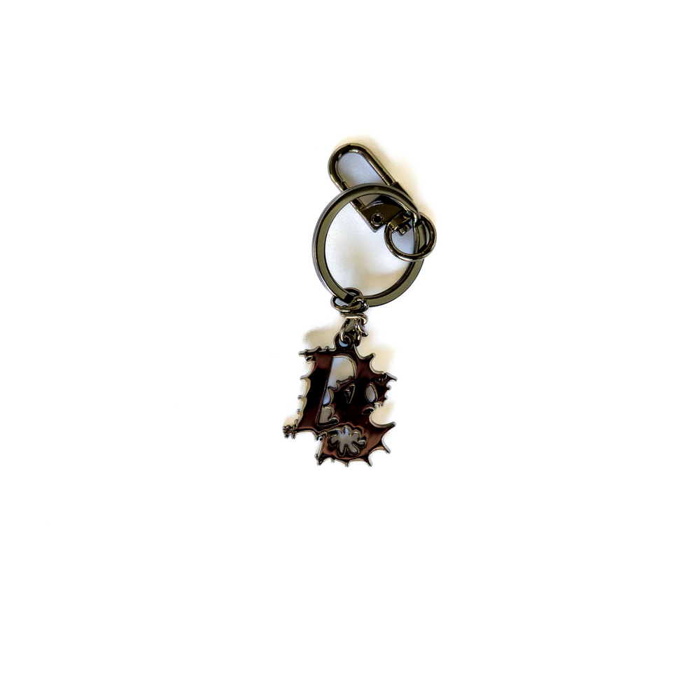 Shiny Black DS Spiked Keyring