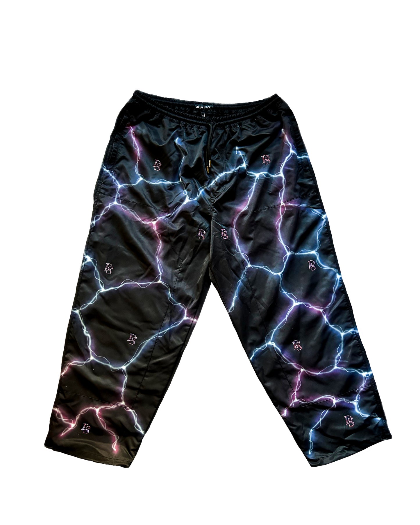TS x DS Track Pant Pink Rhinestones