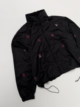 Load image into Gallery viewer, Black Track Jacket &#39;&#39;Pink Diamonds&#39;&#39;