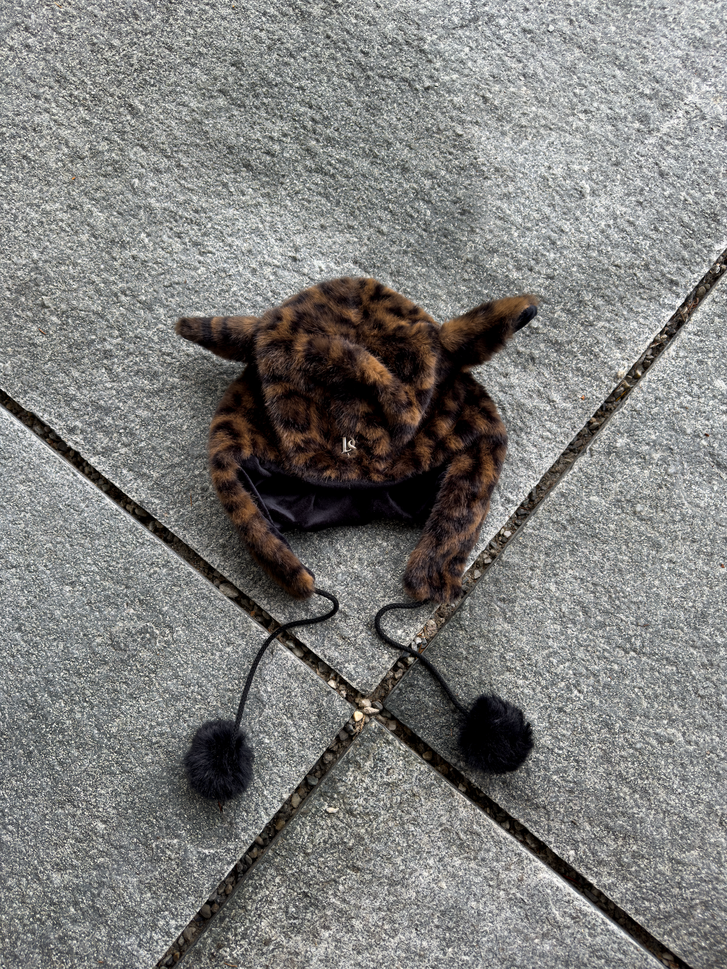 Faux Fur Jaguar Beanie ''Black & Brown''