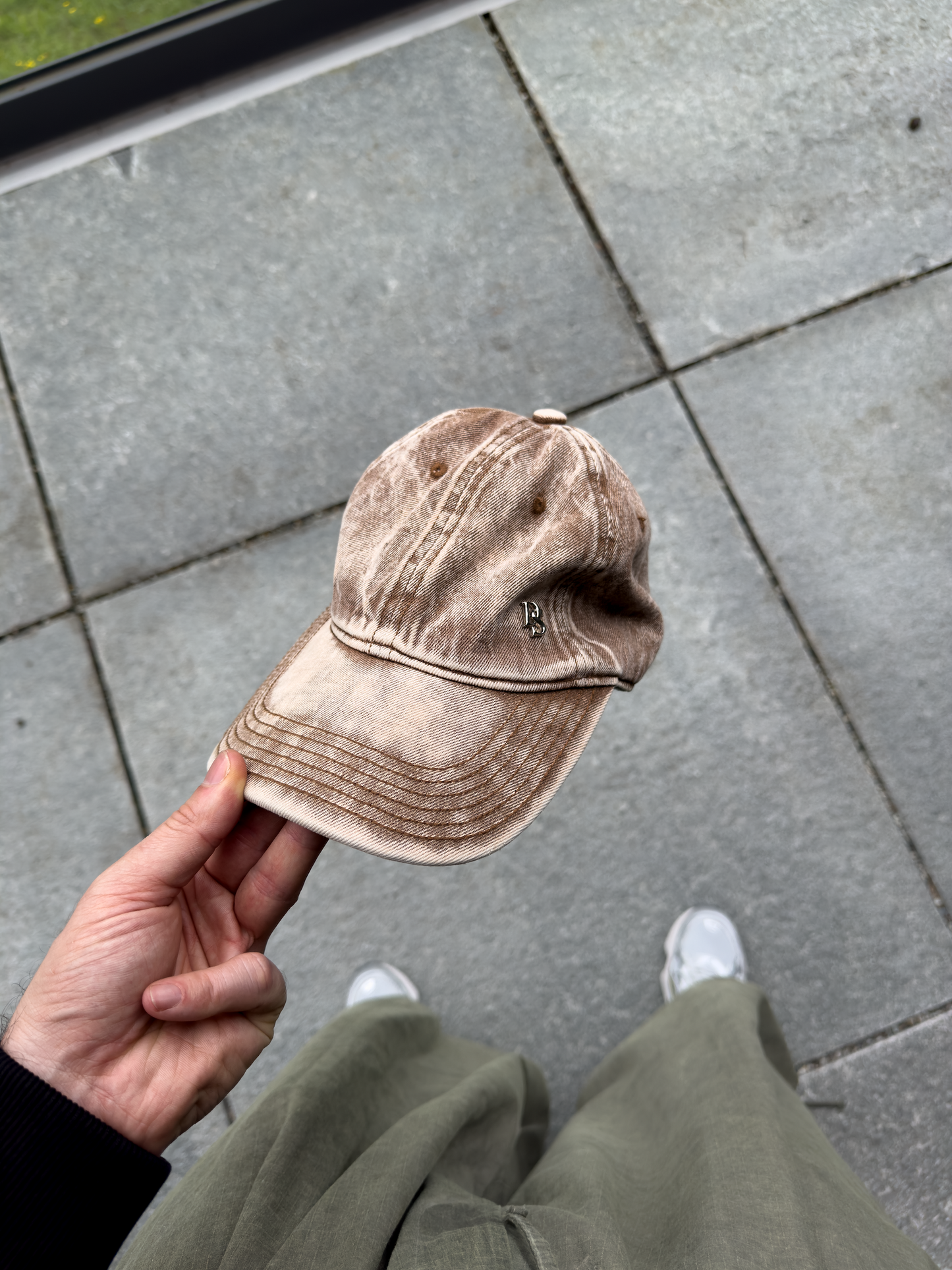 Washed ''Sand'' Jeans Cap