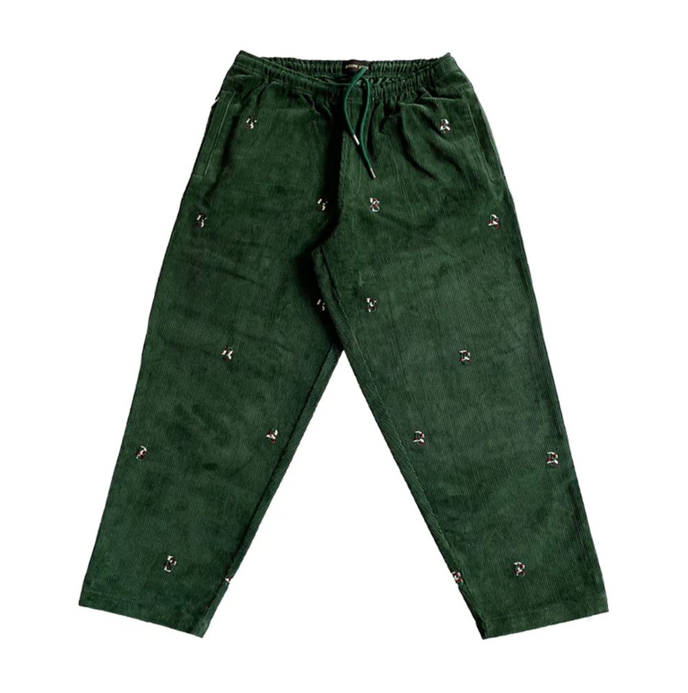 Dark Green Cords Pant ''Overall DS Embroideries''