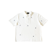 White Polo ''Overall Multi Color DS Embroideries''