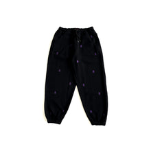 Load image into Gallery viewer, Black Sweatpants &#39;&#39;Shiny Purple DS Embroideries&#39;&#39;