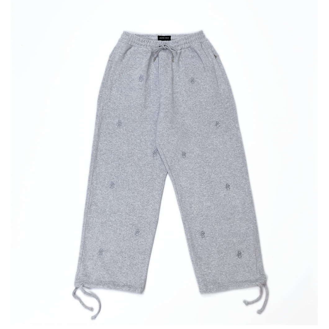 Grey Crushed Velvet Pant