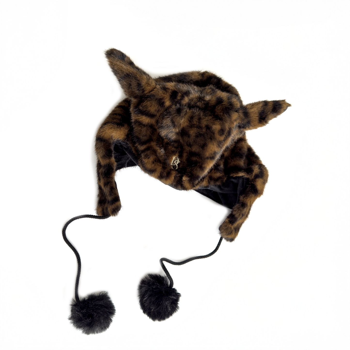 Faux Fur Jaguar Beanie ''Black & Brown''