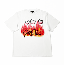 Load image into Gallery viewer, White Heavyweight T &#39;&#39;Firetop&#39;&#39;