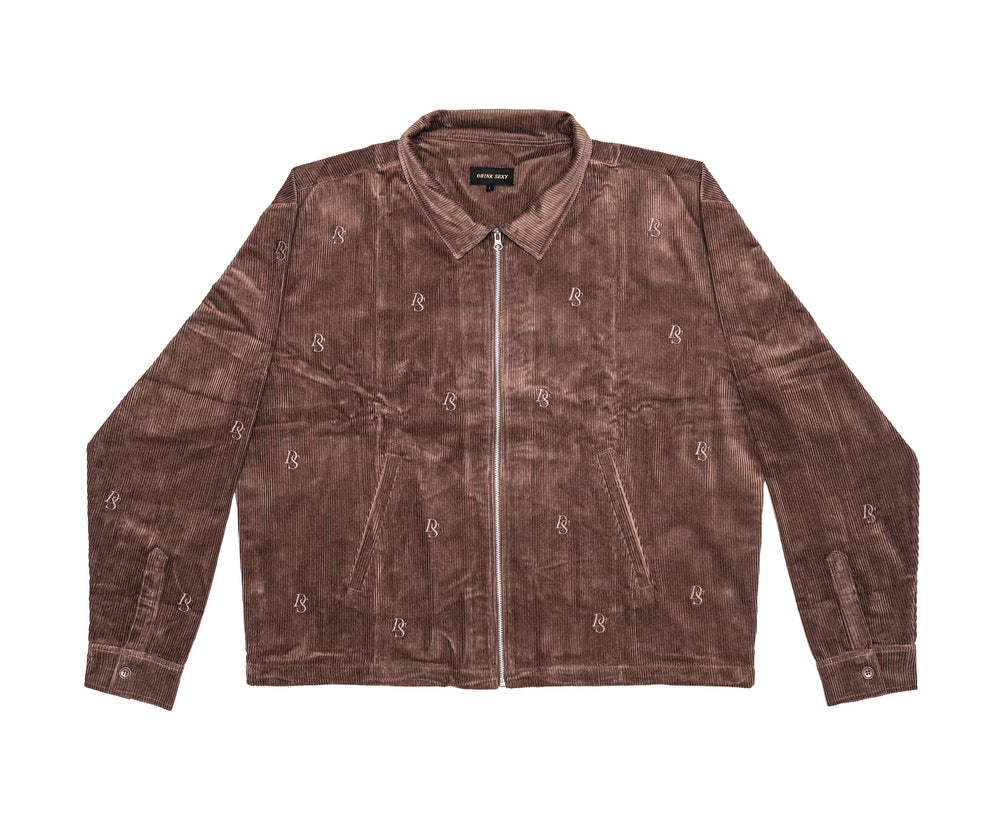 Brown Corduroy Jacket ''DS Overall Embroideries''