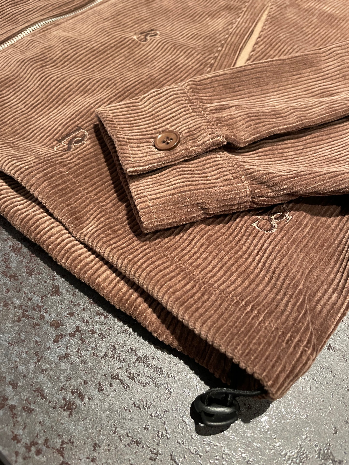 Brown Corduroy Jacket ''DS Overall Embroideries''