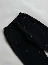 Load image into Gallery viewer, Black Sweatpants &#39;&#39;Shiny Purple DS Embroideries&#39;&#39;