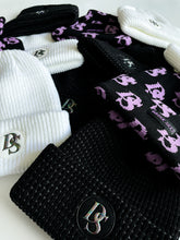 Load image into Gallery viewer, Black &amp; Purple Beanie