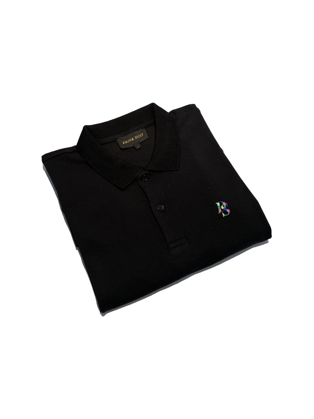 Black Polo ''Rainbow DS Embroidery''