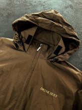 Load image into Gallery viewer, Brown Winter Jacket &#39;&#39;Shiny Gold Print&#39;&#39;