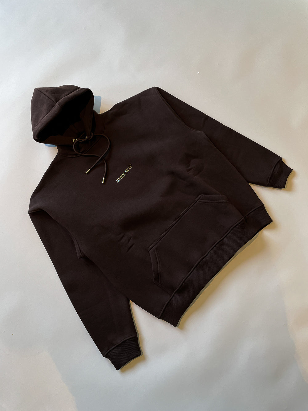 Brown Hoodie ''Shiny Gold Diamond''